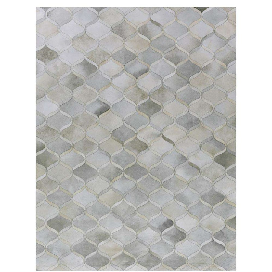 Rugs * | Exquisite Rugs Natural Hide Modern Classic Moroccan Pattern Cream Grey Rug 116 X146 Official