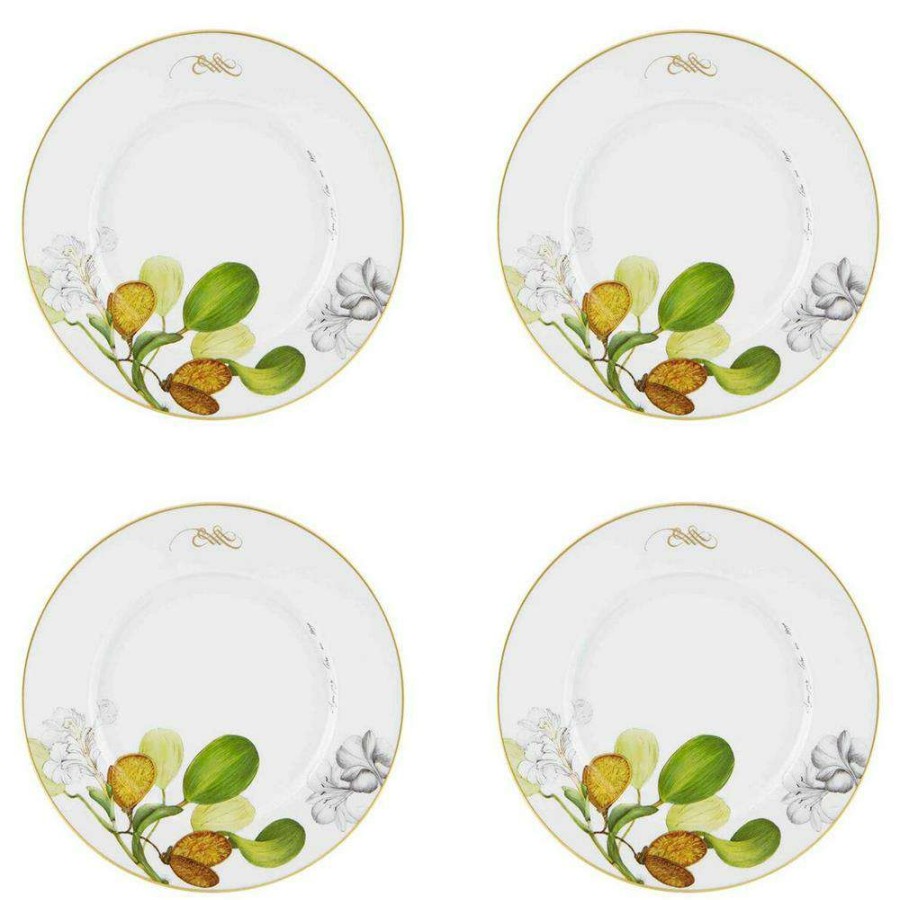 Dining & Bar * | Vista Alegre Amazonia Global Bazaar White Porcelain Dinner Plate Set Of 4 Promotion