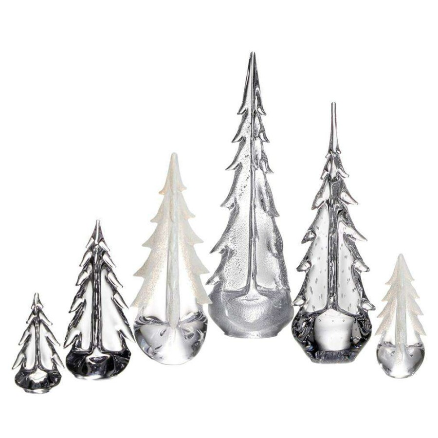 Decor * | Open Box Simon Pearce Modern Classic Exclusive Grand Evergreen Forest Set Of 6 High Quality