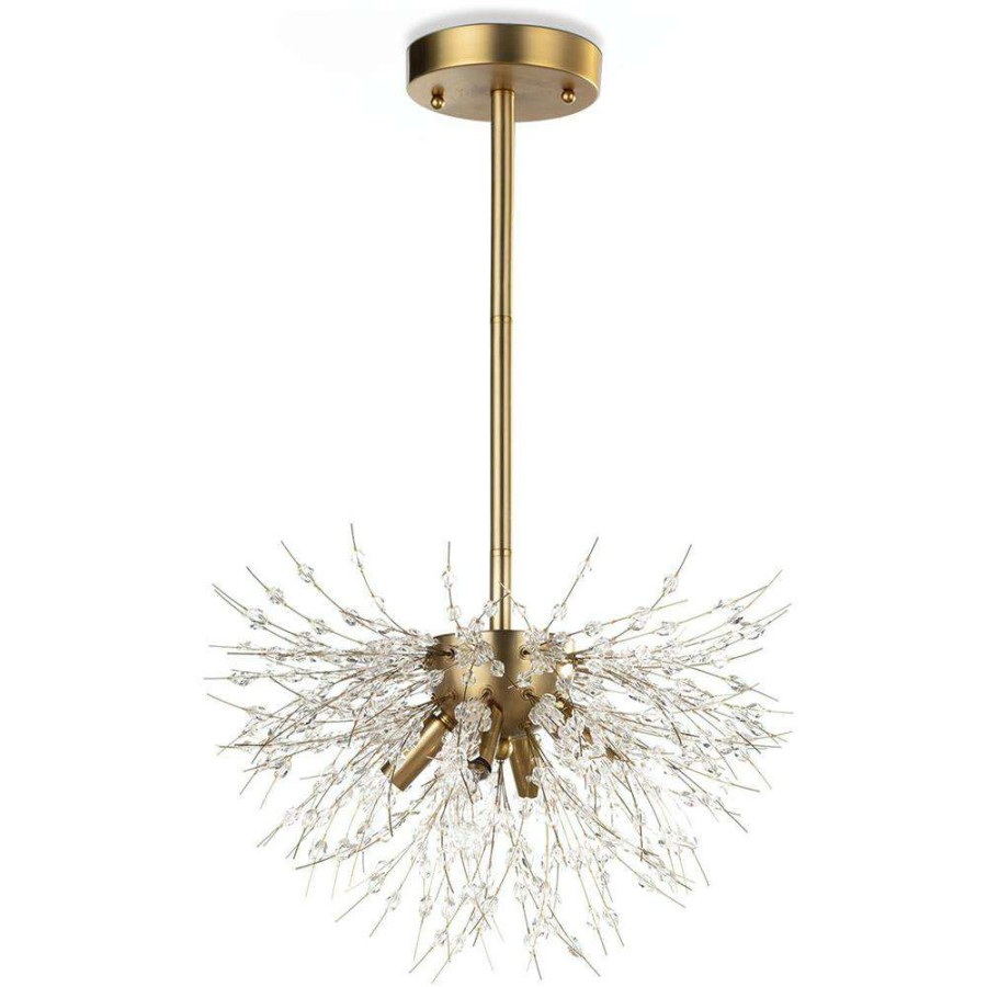 Lighting * | Regina Andrew Chiffon Hollywood Regency Natural Brass Steel Semi Flush Mount Best Choice