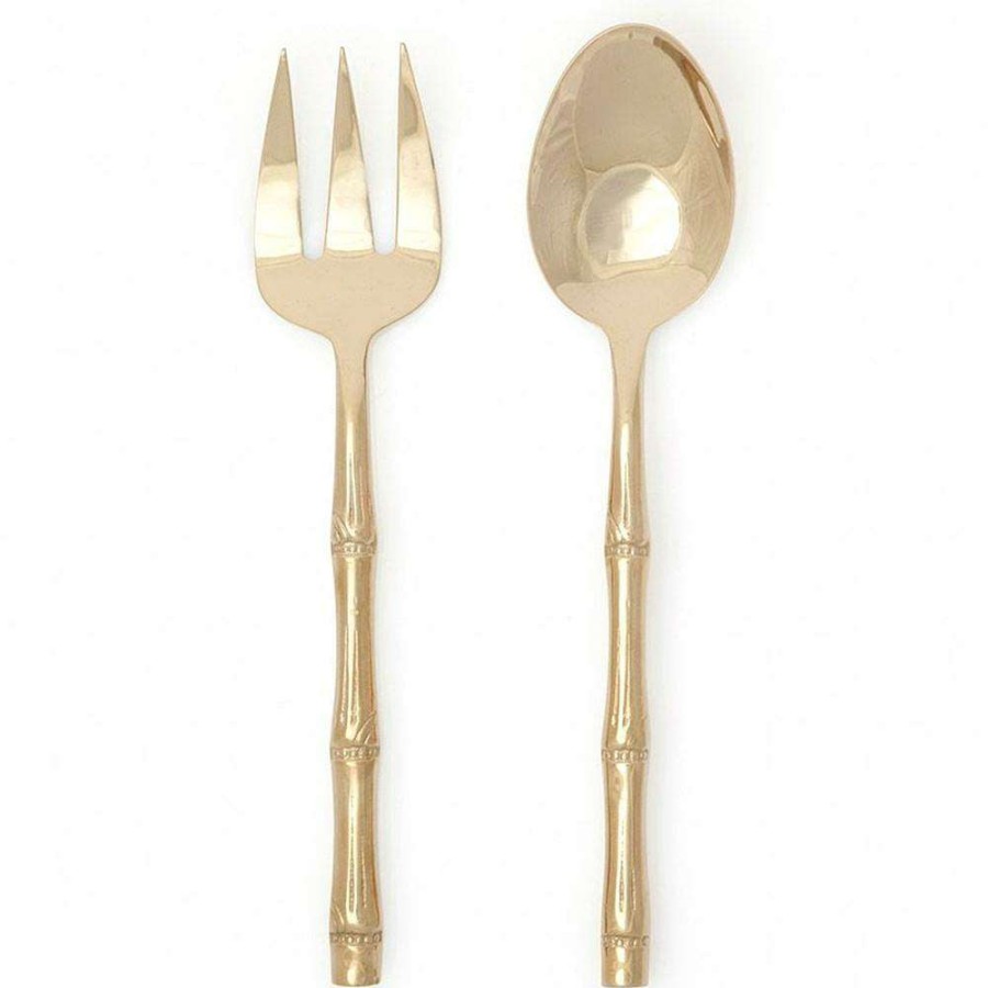 Dining & Bar * | Blue Pheasant Liliana Hollywood Gold Stainless Steel Serving Set Quick Delivery