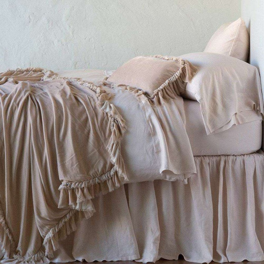 Bedding & Bath * | Bella Notte Loulah French Country Silk Pearl Throw Blanket Promotion