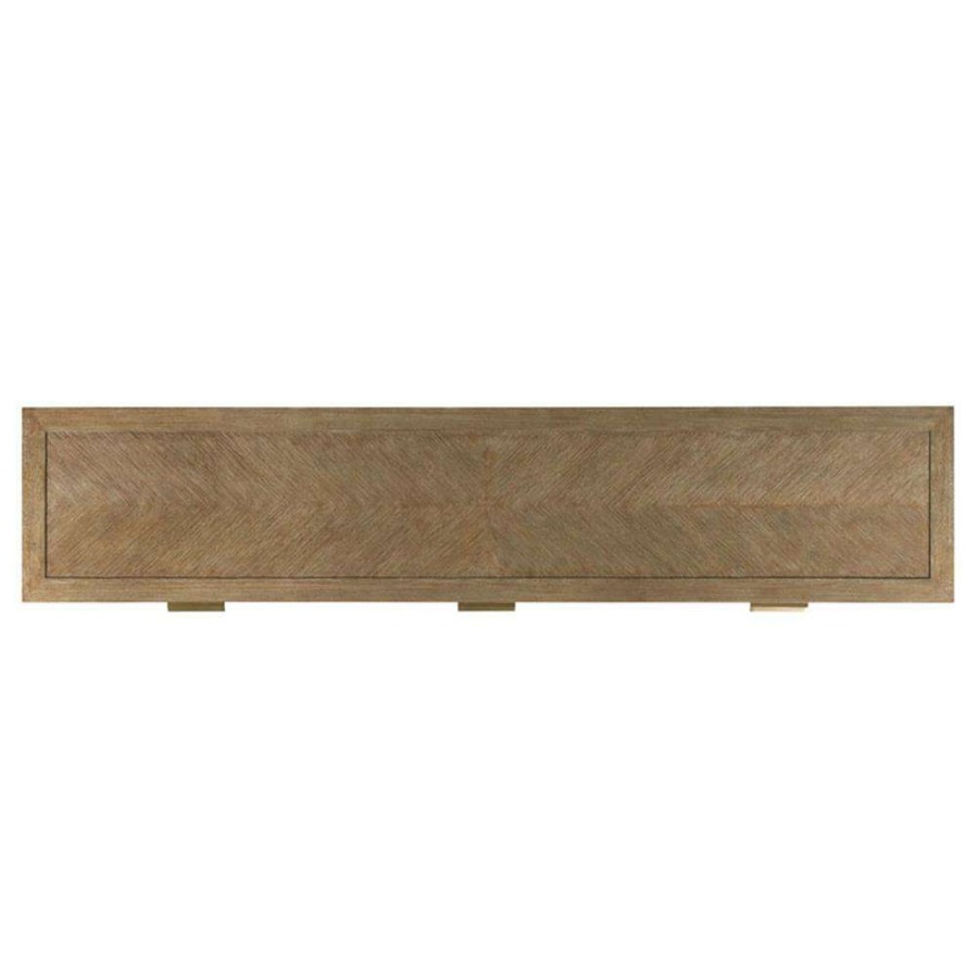 Furniture * | Woodbridge Gibson Rustic Lodge Vintage Brown Oak Wood Rectangular Console Table Best Sellers