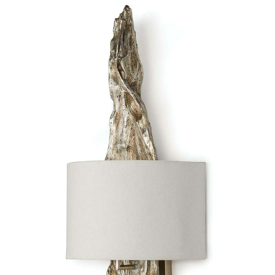 Lighting * | Regina Andrew Driftwood French Country Antique Silver Leaf Resin Sconce Best Sellers