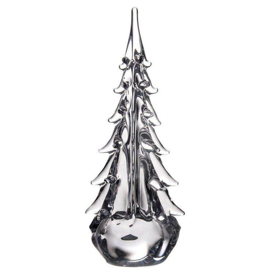 Decor * | Open Box Simon Pearce Modern Classic Five-Sided Evergreen Glass Tree 14 Best Sale