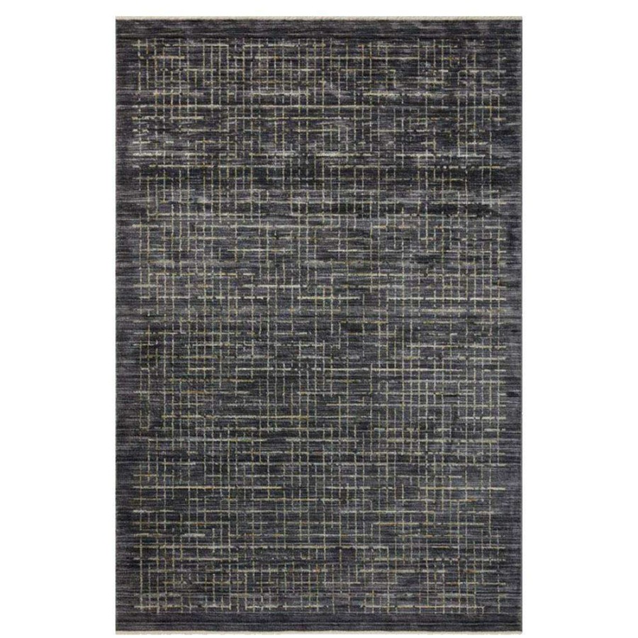 Rugs * | Loloi Soho Industrial Loft Black Onyx Abstract Patterned Rug 2'3 X3'10" Best Sale