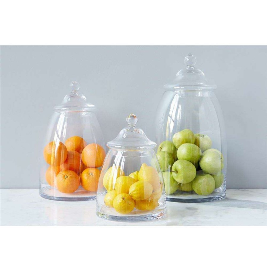 Dining & Bar * | Donny Modern Classic Clear Glass Jar Small Best Choice