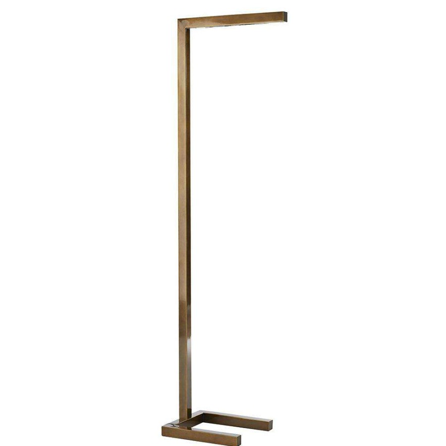 Lighting * | Arteriors Aaron Mid Century Modern Vintage Brass Task Reading Floor Lamp Excellent Quality