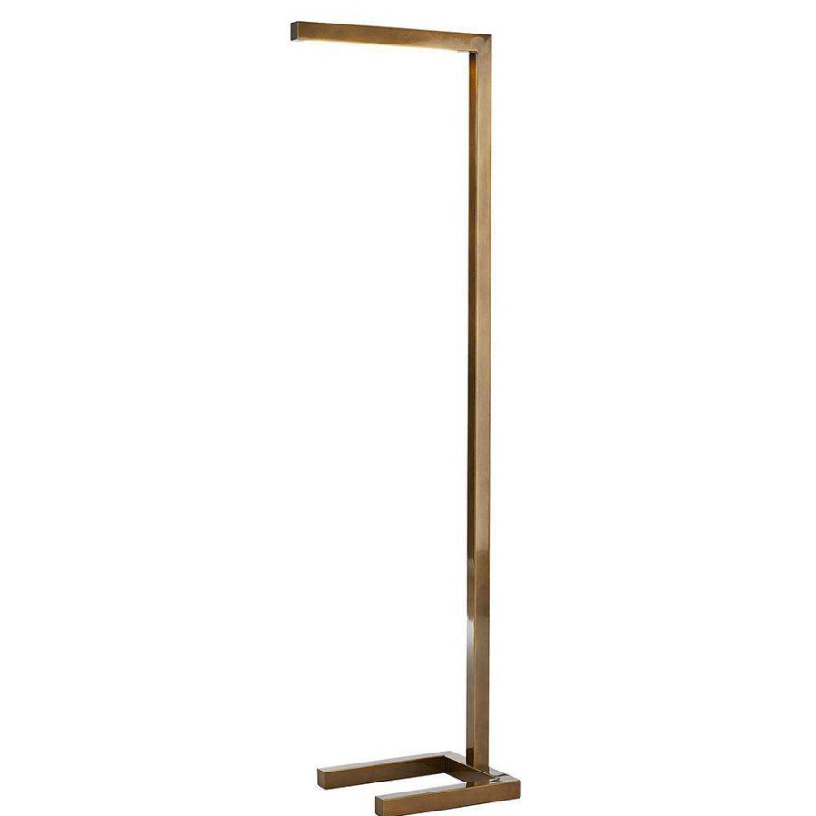 Lighting * | Arteriors Aaron Mid Century Modern Vintage Brass Task Reading Floor Lamp Excellent Quality