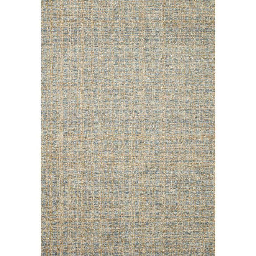 Rugs * | Loloi Polly Mid Century Modern Blue Wool Geometric Patterned Rug 3'6 X5'6 Shop New