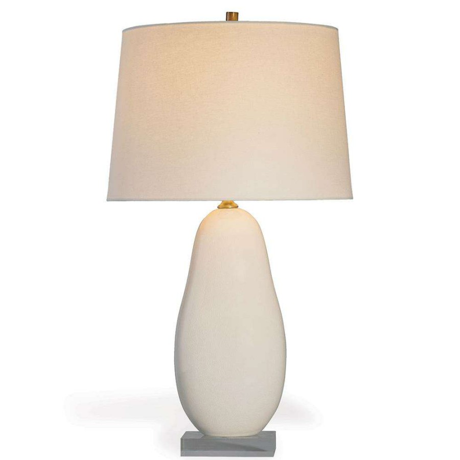 Lighting * | Zehra Modern Classic Hardback Drum Shade Beige Porcelain Table Lamp Discounts