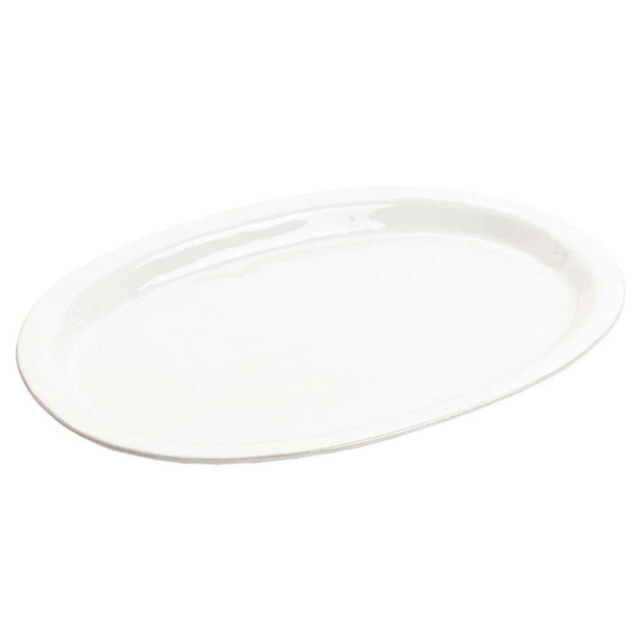 Dining & Bar * | Juliska Puro Modern Classic Whitewash Ceramic Platter Promotion