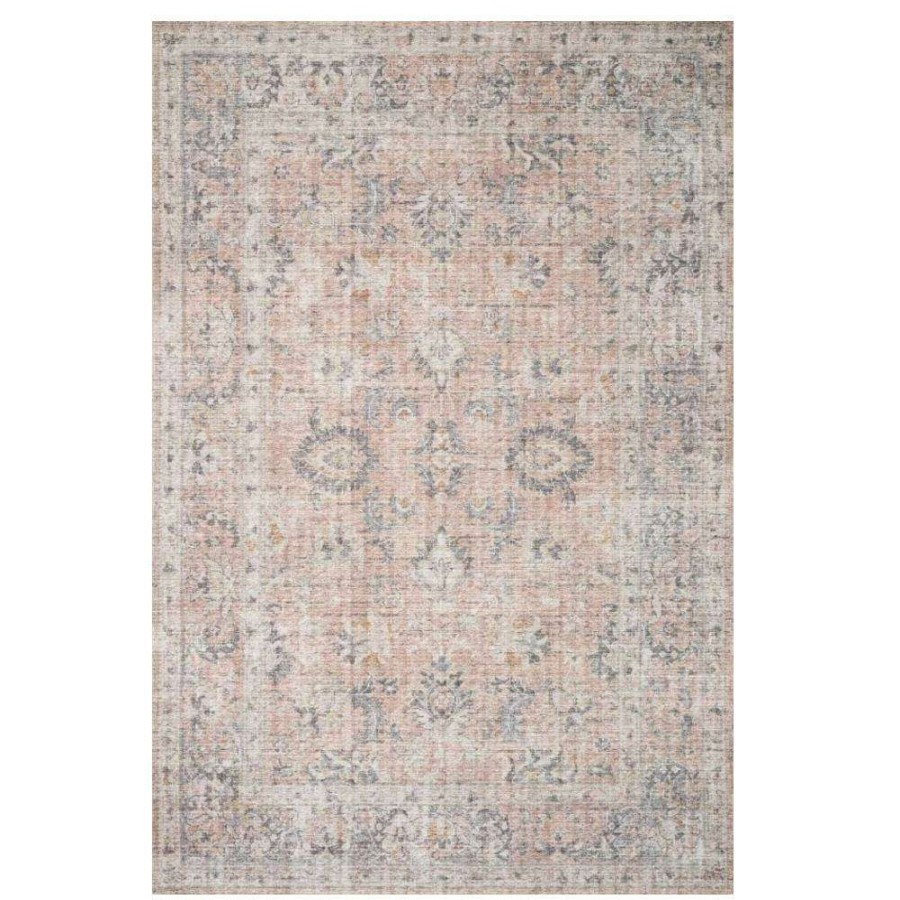 Rugs * | Loloi Skye Global Bazaar Blush Pink Floral Patterned Rug 3'6 X5'6 Best Quality