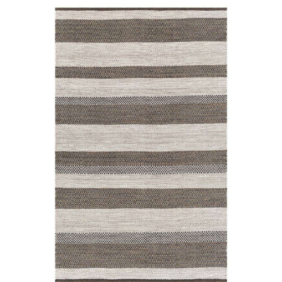 Rugs * | Aquila Global Bazaar Brown Striped Patterned Outdoor Rug 8'X10 Exactly Discount