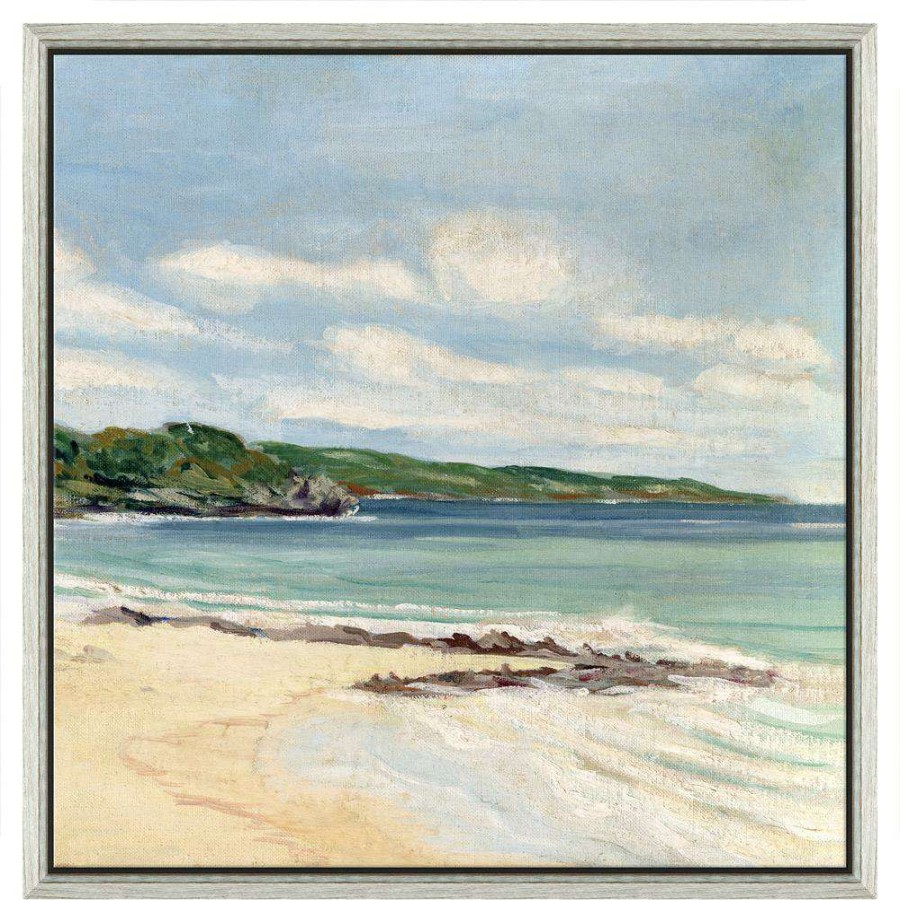 Art * | Isabelle Coastal Beach Blue Seascape Painting 36 36 Free Delivery