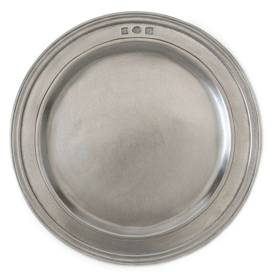 Dining & Bar * | Match Modern Gianna Pewter Round Bread Plate Best-Selling