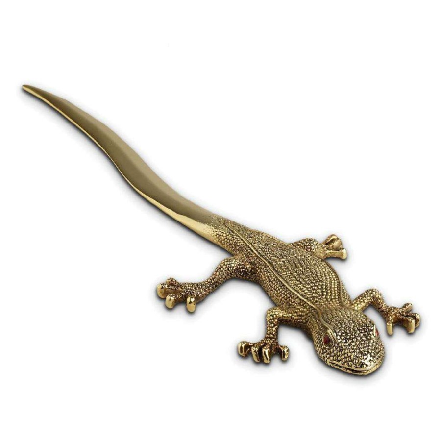 Decor * | L'Objet Gecko Hollywood Regency Gold Plated Metal Letter Opener Exclusive Design