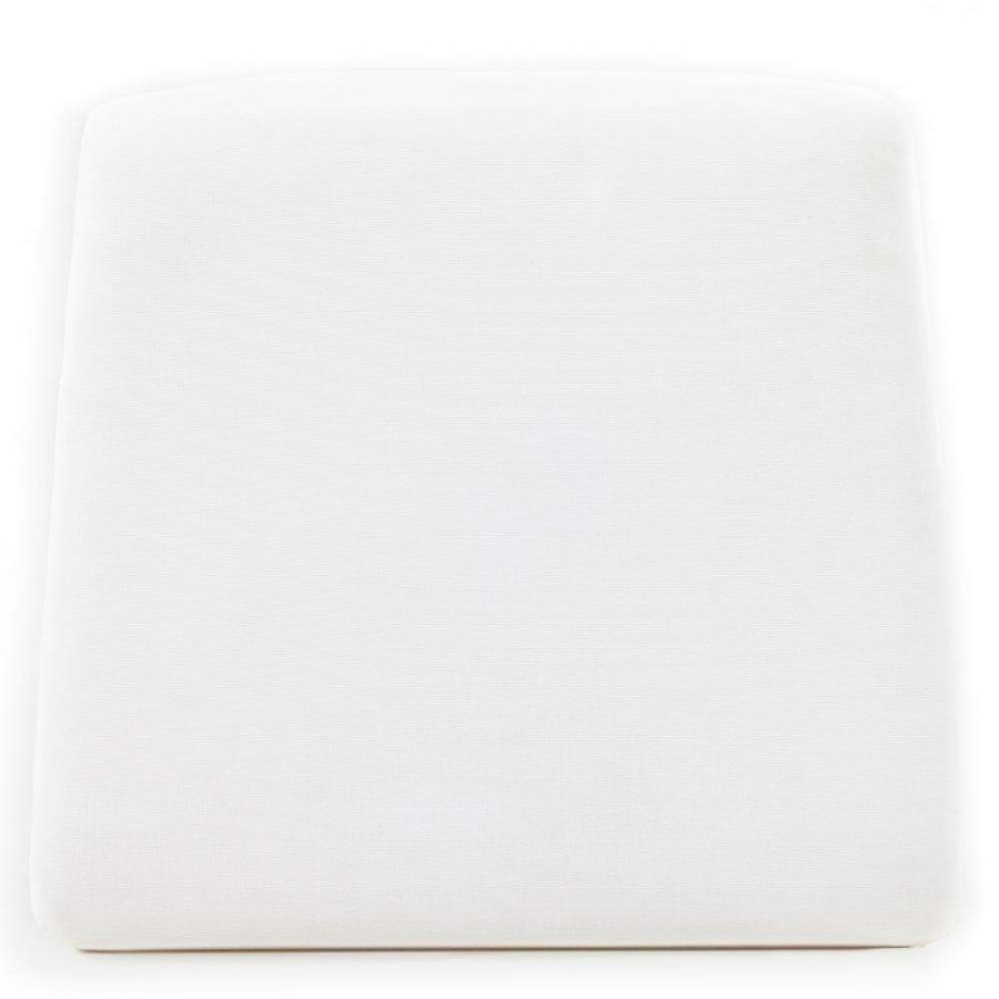 Outdoor * | Elena Modern Classic White Upholstered Outdoor Stool Fire Sale