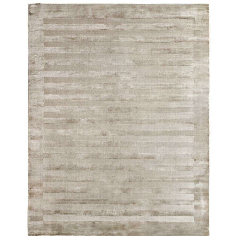 Rugs * | Exquisite Rugs Wide Striped Modern Classic Beige Striped Patterned Rug 14 18 Popular